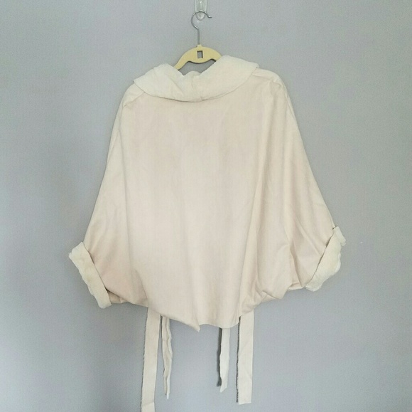 Faux Suede and Fur Wrap Jacket Oversized - Picture 4 of 8